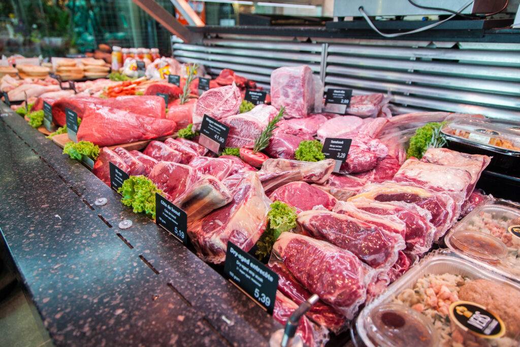 Vlees producten Slagerij Burhs winkelcentrum Brazilië Amsterdam.