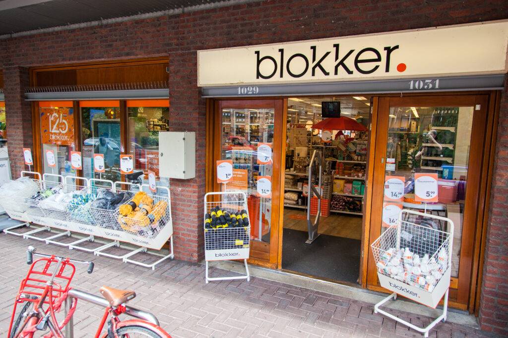 Ingang Blokker winkelcentrum Brazilië Amsterdam.